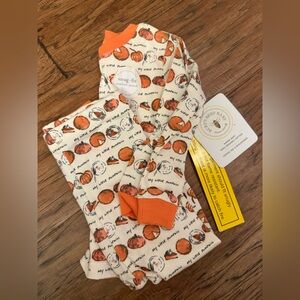 Burt's Bees Baby Orange and Cream Pajama Set